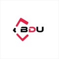 BDU creative minimalist letter logo. BDU unique vector initials alphabet letter logo Royalty Free Stock Photo