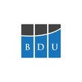 BDU letter logo design on BLACK background. BDU creative initials letter logo concept. BDU letter design Royalty Free Stock Photo