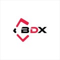 BDX creative minimalist letter logo. BDX unique vector initials alphabet letter logo Royalty Free Stock Photo