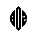 BDZ circle letter logo design with circle and ellipse shape. BDZ ellipse letters with typographic style. The three initials form a Royalty Free Stock Photo