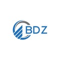 BDZ Flat accounting logo design on white background. BDZ creative initials Growth graph letter logo concept. BDZ business finance