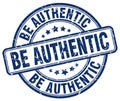 be authentic blue stamp Royalty Free Stock Photo