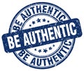 be authentic blue stamp Royalty Free Stock Photo