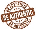 be authentic brown stamp Royalty Free Stock Photo