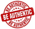 be authentic red stamp Royalty Free Stock Photo