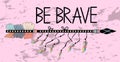 Be brave. Inspirational quote. Modern calligraphy phrase with hand drawn arrows. Lettering in boho Royalty Free Stock Photo