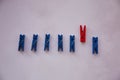 Be different and stay different with stationery clothespins concept. Be original - Stand out from the crowd