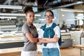 Be an expert, not an introvert. Female co-workers posing in office Royalty Free Stock Photo