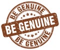 Be genuine brown stamp
