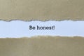 Be honest on paper Royalty Free Stock Photo