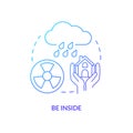 Be inside blue gradient concept icon Royalty Free Stock Photo
