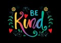 Be Kind hand lettering.