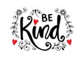 Be Kind hand lettering.
