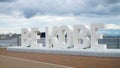 BE KOBE Sign in Meriken Park, Kobe Port Royalty Free Stock Photo