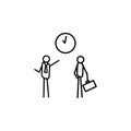 be late for work outline icon. Element of lazy person icon for mobile concept and web apps. Thin line icon be late for work can be