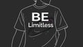 Be Limitless text with infinity, boundless and potential message vector design Generative AI