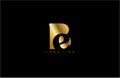 BE Logo simple initial gold color design template