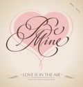 Be Mine hand lettering (vector)