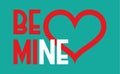 Be mine heart. Valentines day and wedding design Royalty Free Stock Photo