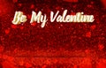 Be My Valentine3d rendering gold glitz at perspective red spar