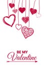 Be my Valentine. Decorative hearts