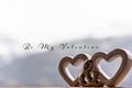 Be my Valentine. Double Heart shape as symbol of love Royalty Free Stock Photo