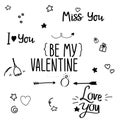 Be my Valentine gift card. Hand written lettering.