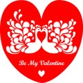 Be my Valentine. Greeting card for Valentine`s day.