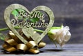 Be My Valentine hand made heart Royalty Free Stock Photo