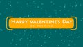 BE MY VALENTINE inscription on green background with running arrows. Valentine's day concept. Festive slogan Royalty Free Stock Photo