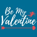 Be My Valentine label. Font with Brush. Valentines day badges. V