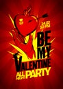 Be My Valentine party design.