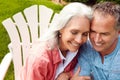 Be with the one that makes you laugh everyday. a senior couple spending their day outside.