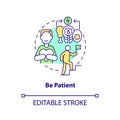 Be patient concept icon