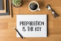 BE PREPARED and PREPARATION IS THE KEY plan perform Business co Royalty Free Stock Photo