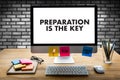 BE PREPARED and PREPARATION IS THE KEY plan perform Business co Royalty Free Stock Photo