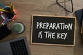 BE PREPARED and PREPARATION IS THE KEY plan, prepare, perform Royalty Free Stock Photo
