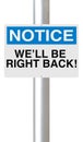 Be Right Back Royalty Free Stock Photo