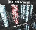 Be Selective 3d Words Snack Vending Machine Choosy Picky Fussy D