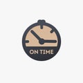 Be on time Clock icon in trendy flat style. Clock icon page symbol for your web site design Clock icon logo, app, UI Royalty Free Stock Photo