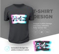 Be yourself. Quote typographical print design template for t-shirt