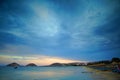 Bea view that you can admire after sunset from Kalafaty beach,Mykonos, Greece Royalty Free Stock Photo