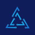 Triangle Technology Logo Royalty Free Stock Photo