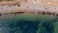 Beach from above, Athens - Greece. Royalty Free Stock Photo