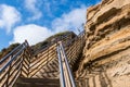 Beach Access Staircase Upwards With Cliff, Sunset Cliffs, San Diego