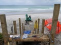 Beach: access steps construction - h Royalty Free Stock Photo