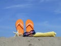 Beach accessories Royalty Free Stock Photo