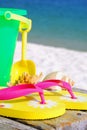 Beach accessories Royalty Free Stock Photo