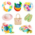 Beach accessories Royalty Free Stock Photo
