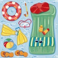 Beach accessories Royalty Free Stock Photo
